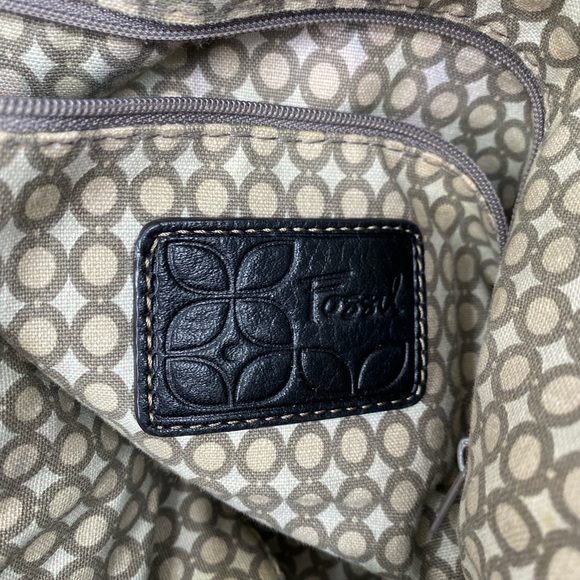 Fossil XL Black Leather Handbag - Picture 12 of 15